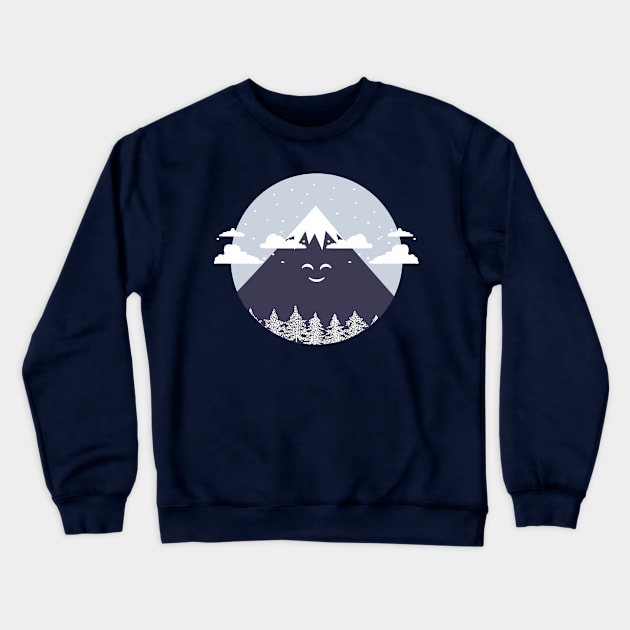 MTN LP - Mountain with snow and smile Crewneck Sweatshirt by StarTshirts